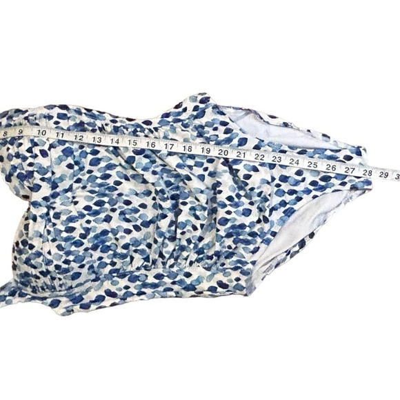 Nip Tuck Blue Petal Plunge Joanne Twist Front Tummy Control One Piece Swimsuit - Picture 15 of 15